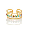 Wholesale Women's Elegant Geometric Stainless Steel Goldplated Ring
