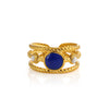 Wholesale Women's Elegant Geometric Stainless Steel Goldplated Ring