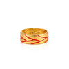 Wholesale Women's Elegant Geometric Stainless Steel Goldplated Ring