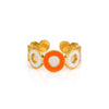 Wholesale Women's Elegant Geometric Stainless Steel Goldplated Ring