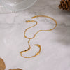Wholesale Women's Elegant Geometric Stainless Steel Real Gold Plated Finger Chain Bracelet