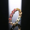 Wholesale Women's Elegant Geometric Zircon Copper Ring Jewelry