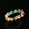 Wholesale Women's Elegant Geometric Zircon Copper Ring Jewelry