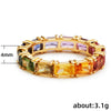 Wholesale Women's Elegant Geometric Zircon Copper Ring Jewelry