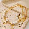 Wholesale Women's Elegant Goldplated Stainless Steel Butterfly Pearl Bracelet With Insect Pattern