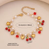 Wholesale Women's Elegant Imitation Pearl Fruit Shaped Stainless Steel Electroplated Bracelet