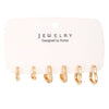 Wholesale Women's Elegant Light Luxury Copper Heartshaped Geometric Zircon Earrings 3Piece Set With Electroplating