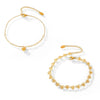 Wholesale Women's Elegant Light Luxury Titanium Steel 18K Gold Plated Anklet With Love And Geometric Pattern
