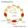 Wholesale Women's Elegant Luxury Stainless Steel And Crystal Glass Geometric Splicing Anklet Jewelry