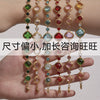 Wholesale Women's Elegant Luxury Stainless Steel And Crystal Glass Geometric Splicing Anklet Jewelry