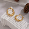 Wholesale Women's Elegant Minimalist Constellation Star Shape Electroplated Stainless Steel Earrings