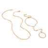 Wholesale Women's Elegant Minimalist Geometric Stainless Steel Oshaped Chain Necklace With Pvd Furnace Vacuum Real Gold Plating Jewelry