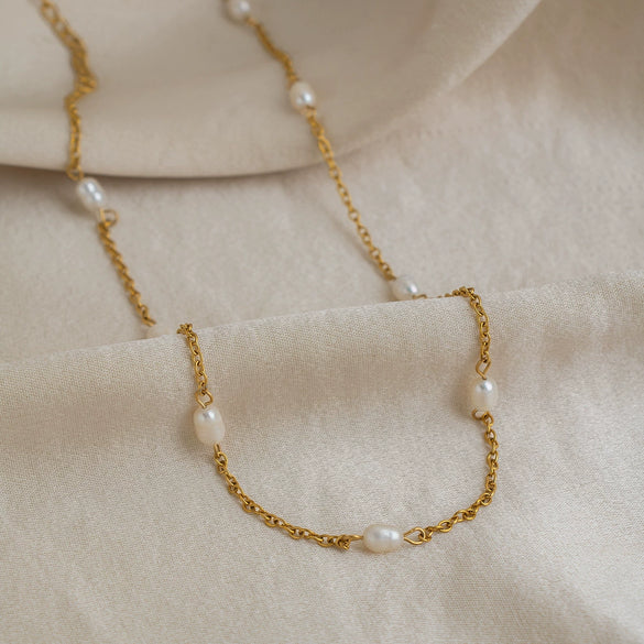 Wholesale Women's Elegant Minimalist Geometric Stainless Steel Oshaped Chain Necklace With Pvd Furnace Vacuum Real Gold Plating Jewelry
