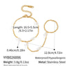 Wholesale Women's Elegant Minimalist Geometric Stainless Steel Oshaped Chain Necklace With Pvd Furnace Vacuum Real Gold Plating Jewelry