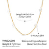 Wholesale Women's Elegant Minimalist Geometric Stainless Steel Oshaped Chain Necklace With Pvd Furnace Vacuum Real Gold Plating Jewelry