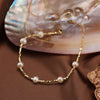 Wholesale Women's Elegant Minimalist Geometric 925 Sterling Silver Natural Freshwater Pearl Broken Bracelet With K Gold Electroplating