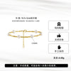 Wholesale Women's Elegant Minimalist Geometric 925 Sterling Silver Natural Freshwater Pearl Broken Bracelet With K Gold Electroplating