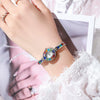 Wholesale Women's Elegant Multicolor Diamond Watch With Alloy Case And Strap Oval Dial