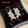 Wholesale Women's Elegant Ol Temperament Copper Earrings With Flower And Leaf Patterns And Microinlaid Zircons In Oval Shape