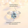 Wholesale Women's Elegant Ring 925 Sterling Silver Geometric Pigeon Egg Moissanite Row Ring With Electroplating