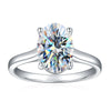 Wholesale Women's Elegant Ring 925 Sterling Silver Geometric Pigeon Egg Moissanite Row Ring With Electroplating