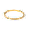 Wholesale Women's Elegant Round Square Hollow Design Titanium Steel Bracelet With 18K Gold Color Vacuum Plated Finish