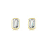 Wholesale Women's Elegant S925 Sterling Silver Rectangular Zircon Earrings With Geometric Design And Seiko Craftsmanship
