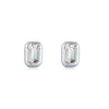 Wholesale Women's Elegant S925 Sterling Silver Rectangular Zircon Earrings With Geometric Design And Seiko Craftsmanship