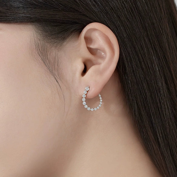 Wholesale Women's Elegant S925 Sterling Silver Ushaped Earrings With Geometric And Letter Patterns Electroplated