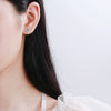 Wholesale Women's Elegant Simple Geometric 925 Sterling Silver Plated Pt950 Gold Moissanite Bubble Earrings