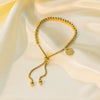 Wholesale Women's Elegant Simple Versatile Titanium Steel Bracelet With Heart Shape Flower Bow Tie Pattern Electroplated