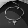 Wholesale Women's Elegant Simple Versatile Titanium Steel Bracelet With Heart Shape Flower Bow Tie Pattern Electroplated