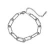 Wholesale Women's Elegant Simple Versatile Titanium Steel Bracelet With Heart Shape Flower Bow Tie Pattern Electroplated