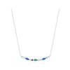 Wholesale Women's Elegant 925 Sterling Silver Flower Pattern Inlay Zircon Cross Chain Necklace