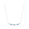 Wholesale Women's Elegant 925 Sterling Silver Flower Pattern Inlay Zircon Cross Chain Necklace