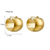 Wholesale Women's Elegant Unique Earrings With Golden Ball Ear Buckle Titanium Steel Material Geometric Pattern 18K Gold Plated