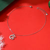 Wholesale Women's Elk Pattern Inlaid Zircon Stainless Steel Necklace And Earrings Set Highend Casual Design