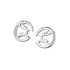 Wholesale Women's Elk Pattern Inlaid Zircon Stainless Steel Necklace And Earrings Set Highend Casual Design