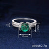 Wholesale Women's Emerald Ring Copper Geometric Zirconia Highend Accessory