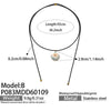 Wholesale Women's Enamel Floral Pearl Shell Pendant Necklace With Leather Cord Clavicle Chain Set Geometric Stainless Steel Electroplated Light Luxury Jewelry