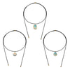Wholesale Women's Enamel Floral Pearl Shell Pendant Necklace With Leather Cord Clavicle Chain Set Geometric Stainless Steel Electroplated Light Luxury Jewelry