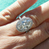 Wholesale Women's Engagement Ring Copper Inlaid Oval Eggshaped Zircon Geometric Style