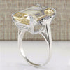 Wholesale Women's Engagement Ring Copper Plated Platinum Imitation Topaz Zircon Geometric Style Jewelry