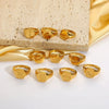 Wholesale Women's English Letter Geometric Stainless Steel Electroplated Ring Jewelry