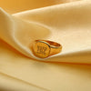 Wholesale Women's English Letter Geometric Stainless Steel Electroplated Ring Jewelry