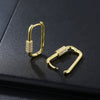 Wholesale Women's Environmental Protection Copper Ushaped Geometric Earrings With Electroplating