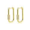 Wholesale Women's Environmental Protection Copper Ushaped Geometric Earrings With Electroplating