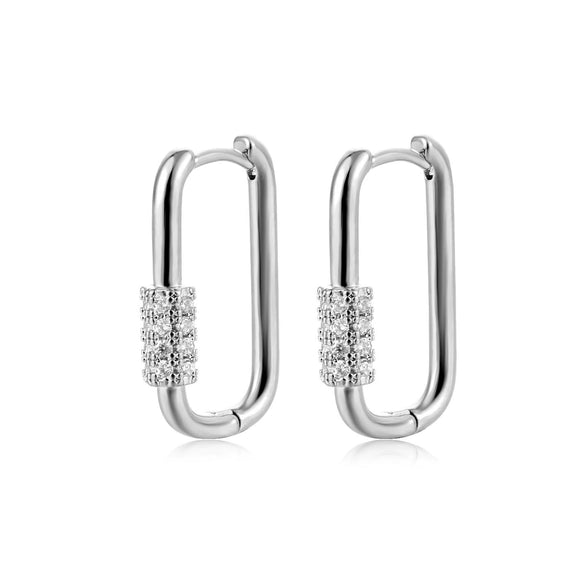 Wholesale Women's Environmental Protection Copper Ushaped Geometric Earrings With Electroplating