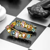 Wholesale Women's Exaggerated Creative Fashion Copper Color Zircon Earrings With Platinum Plating And Pearshaped Design