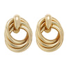 Wholesale Women's Exaggerated Creative Personality Fashion Alloy Inlaid Rhinestone Big Circle Geometric Electroplated Earrings